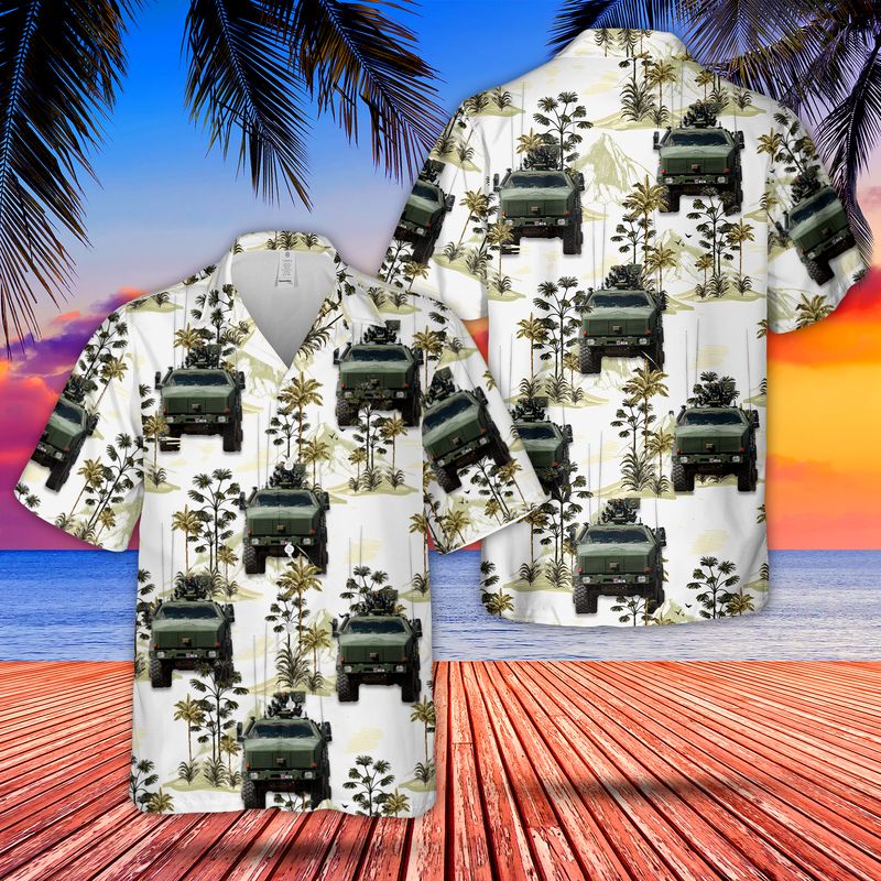 Luxembourg Armed Forces Humvee Hawaiian Shirt