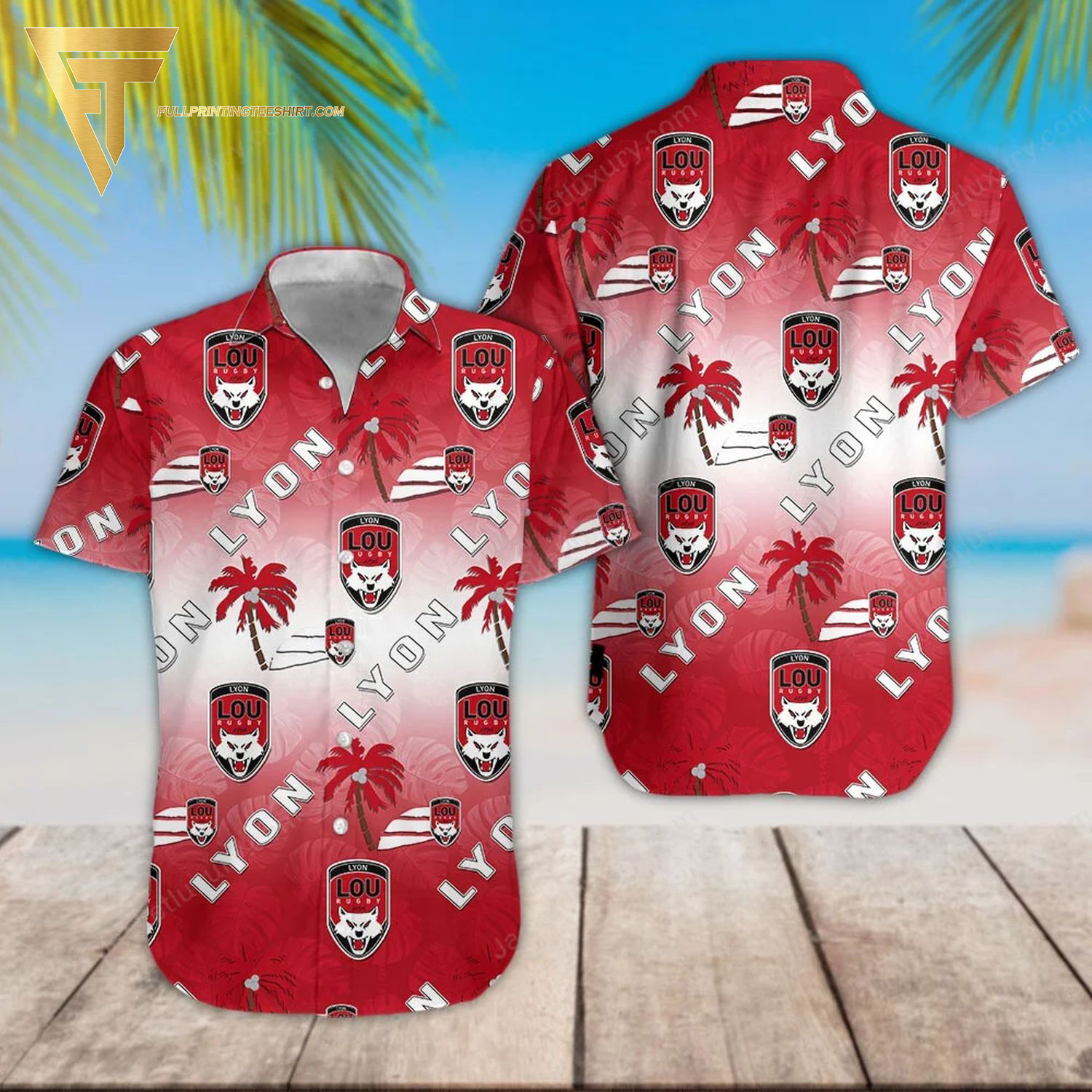 Lyon OU Sport Fan All Over Print Hawaiian Shirt