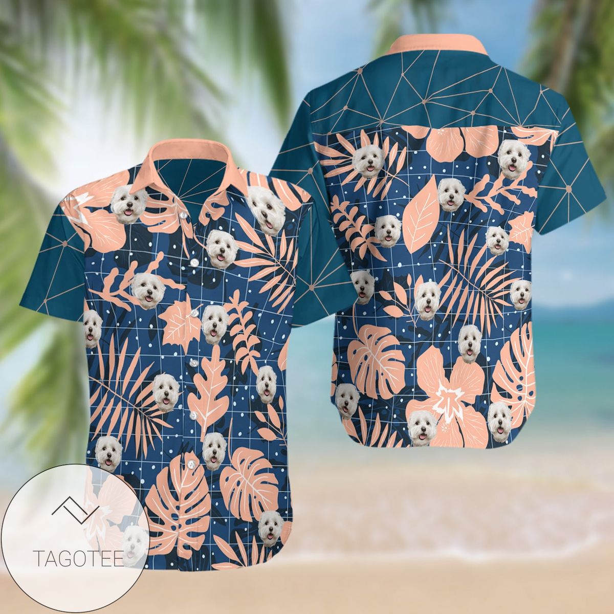 Maltese On Beach Hawaiian Shirt