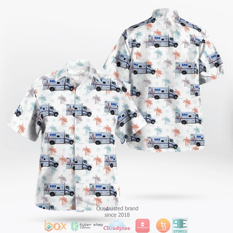 Manchester Fire Rescue EMS Manchester Connecticut Hawaiian Shirt