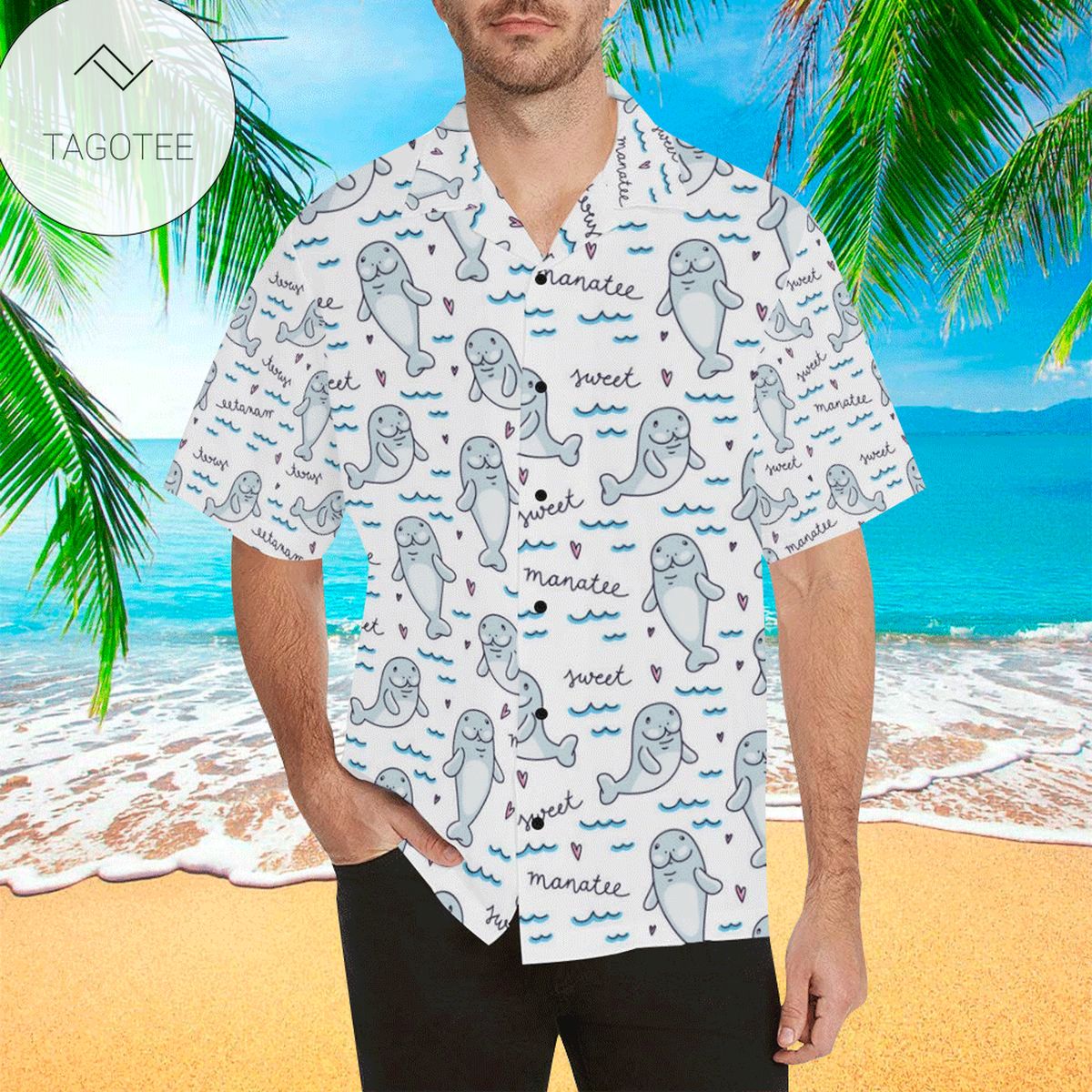 Mamasaurus Hawaiian III Graphic Print Short Sleeve Hawaiian Casual Shirt