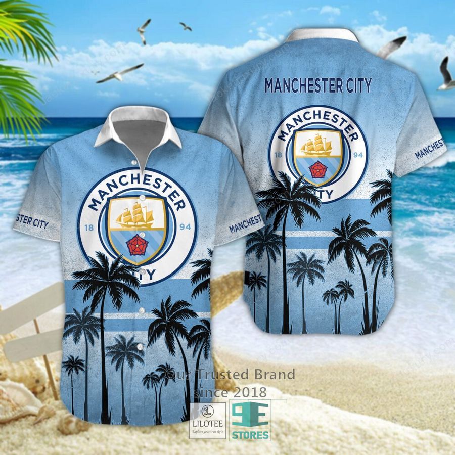 Manchester City F.C Coconut Hawaiian Shirt, Short