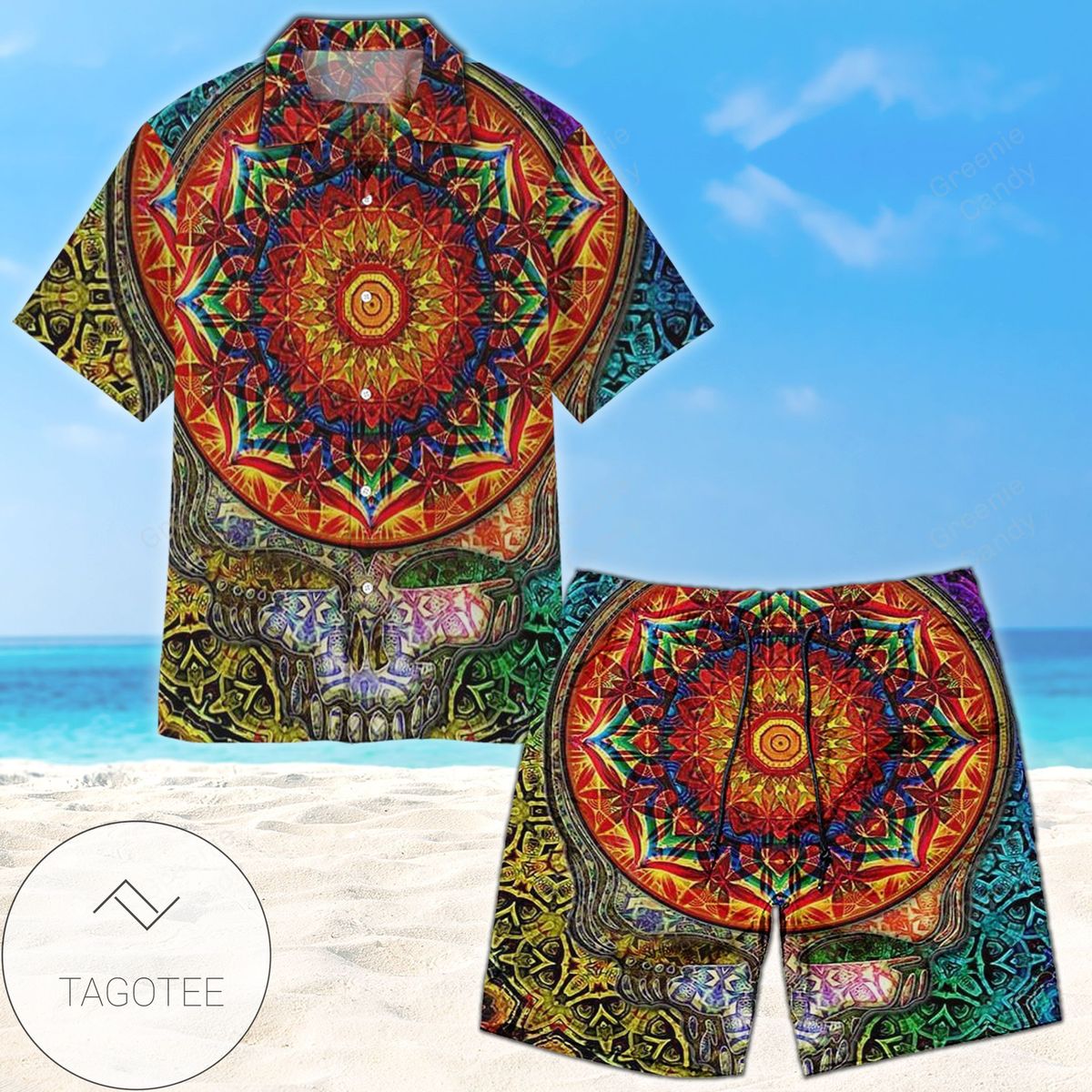 Mandala Idaho Holiday Matching Hawaiian Aloha Shirts V