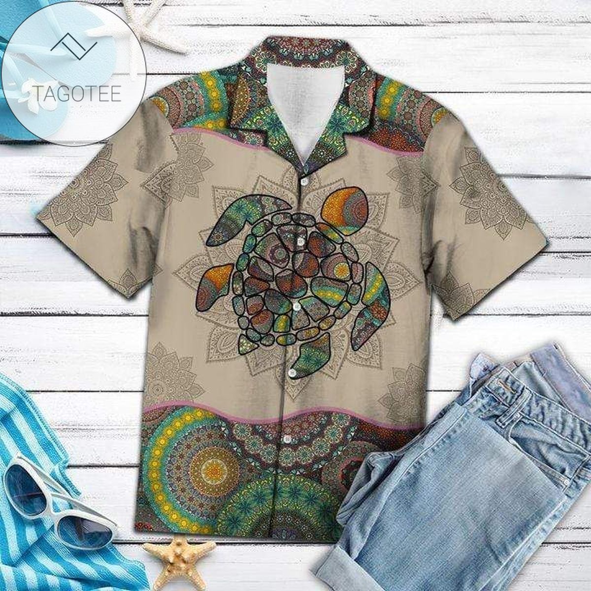 Mandala Idaho Holiday Matching Hawaiian Aloha Shirts V