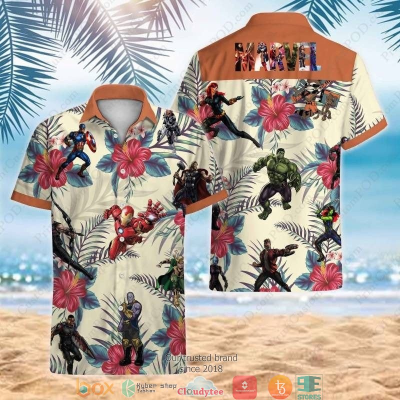 Marvel Avengers Short Sleeve Hawaiian Shirt