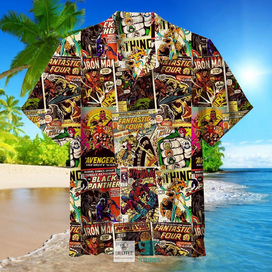 Marvel Comics Covers Colorful Hawaiian Shirt