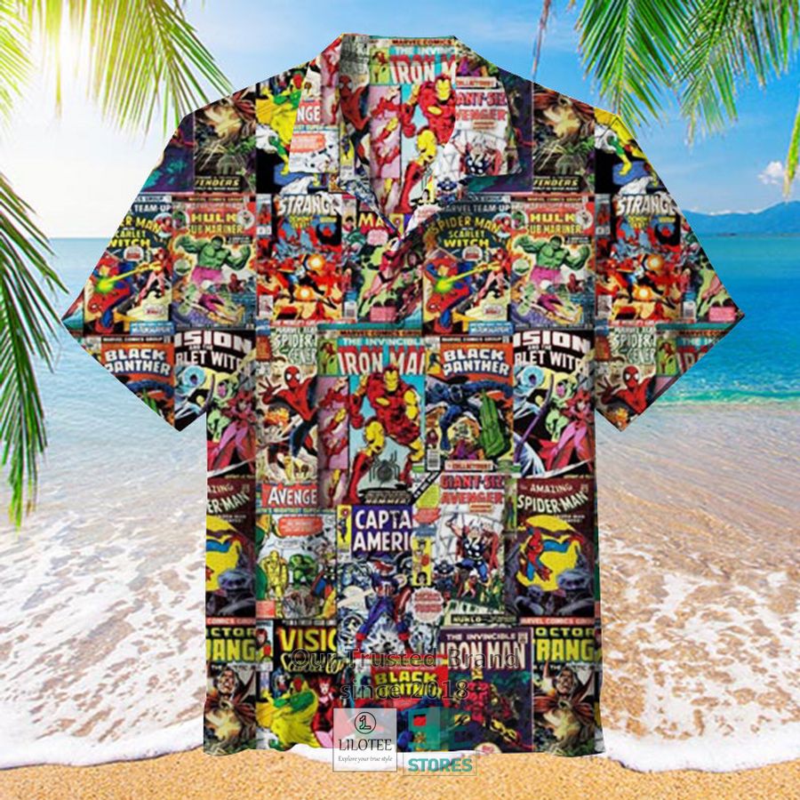 Marvel Comics Heroes Colorful Hawaiian Shirt