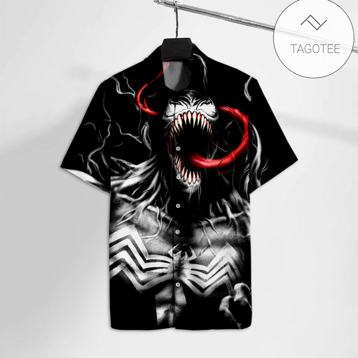 Marvel Hawaiian Shirt Black Venom Hawaii Tshirt Aloha Shirt