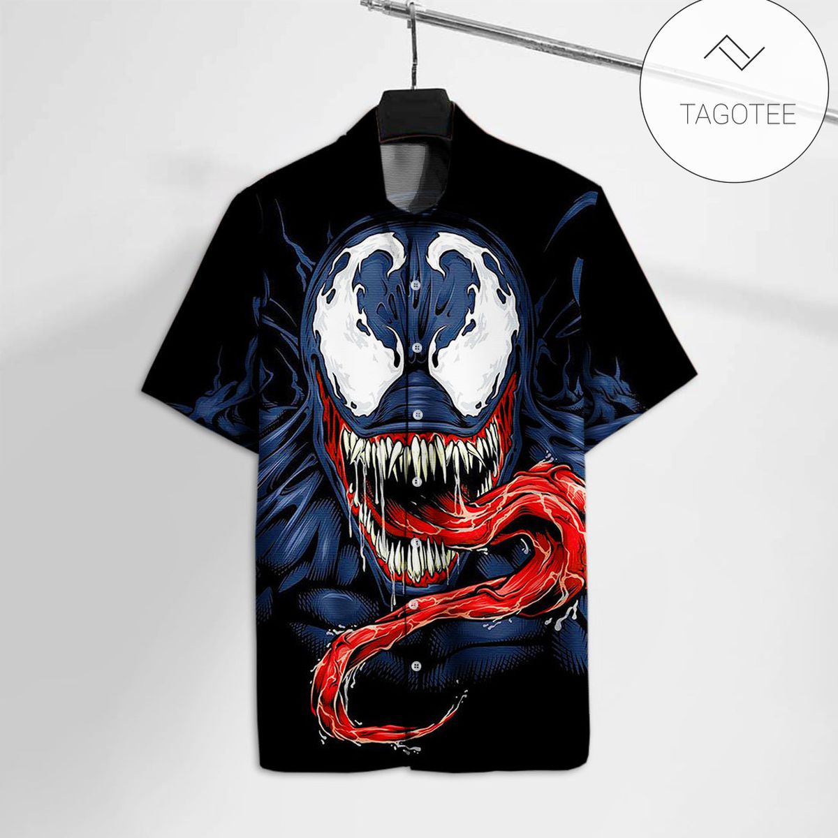 Marvel Hawaiian Shirt Blue Venom Marvel Comics Hawaii Tshirt Aloha Shirt