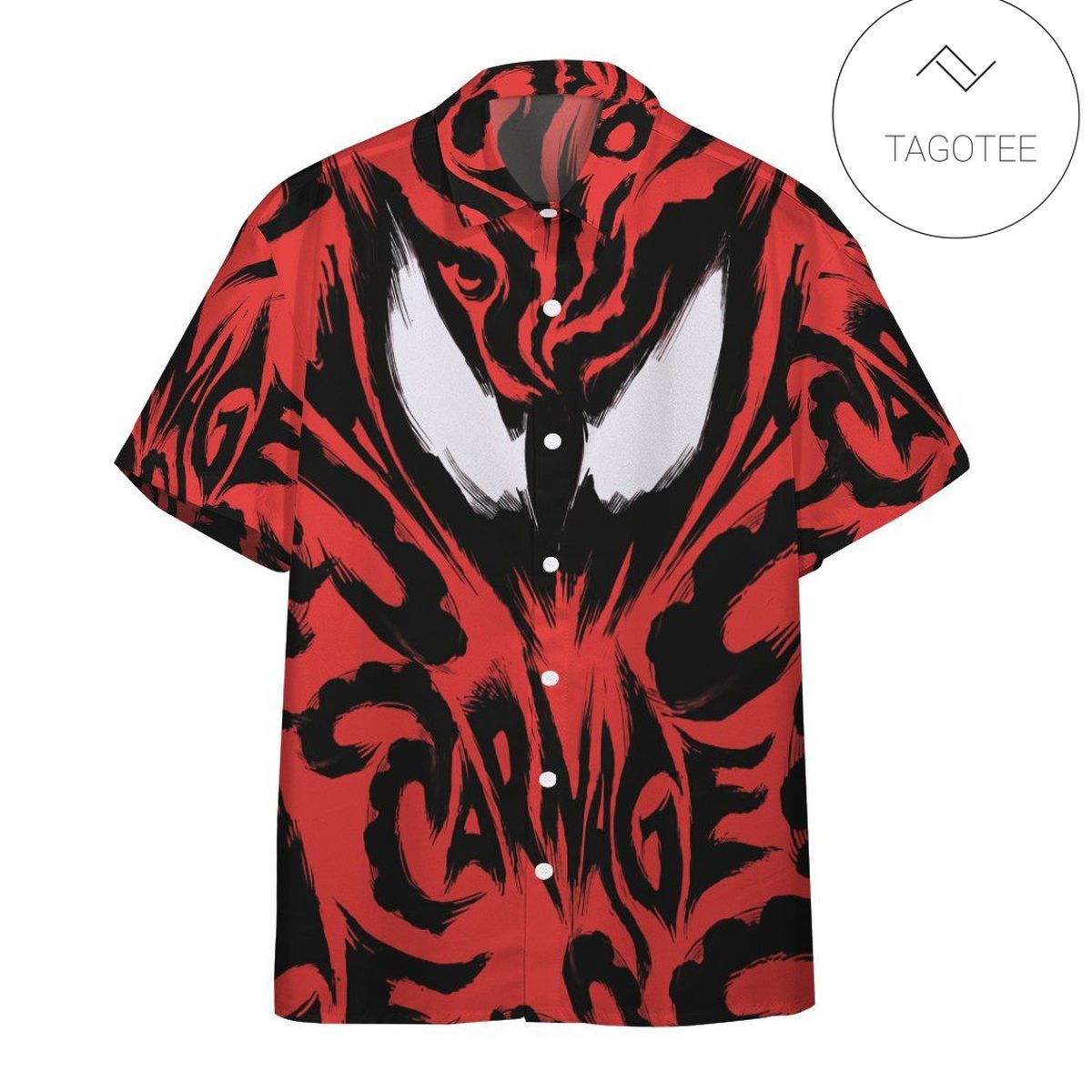 Marvel Venom Hawaiian Shirt Carnage Red Symbiote Hawaii Aloha Shirt