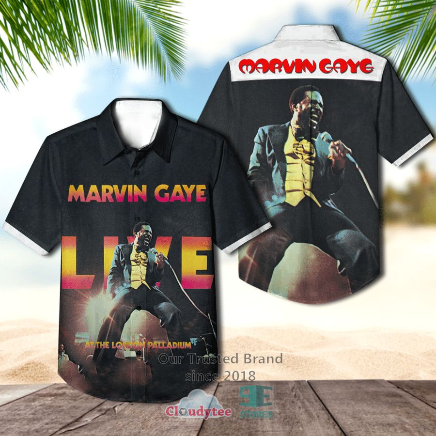 Marvin Gaye MG Live Album Casual Hawaiian Shirt