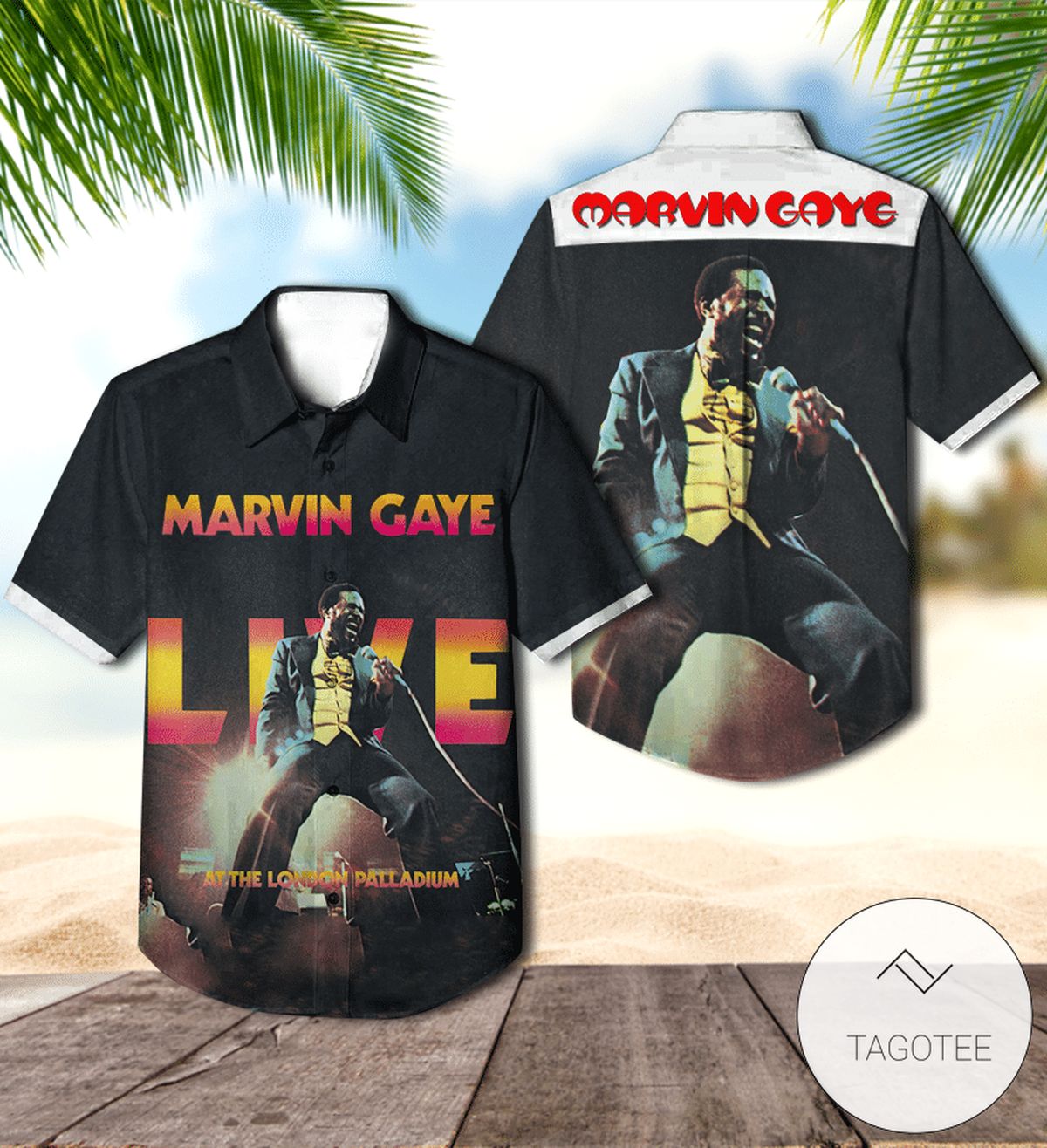 Marvin Gaye Midnight Love Album Cover Hawaiian Shirt