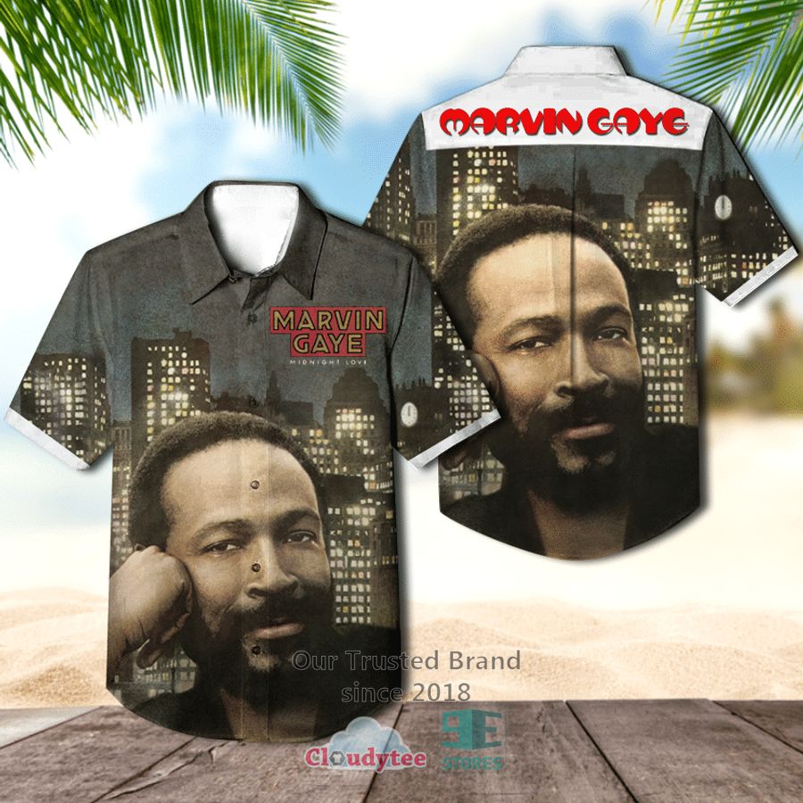 Marvin Gaye MG Live Album Casual Hawaiian Shirt