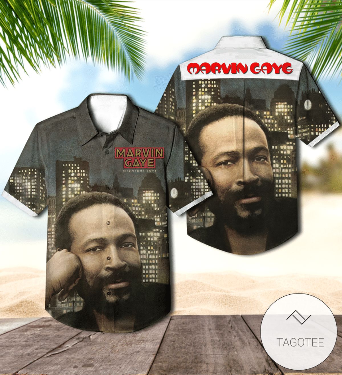 Marvin Gaye Live The Second Live Album Cover Hawaiian Shirt