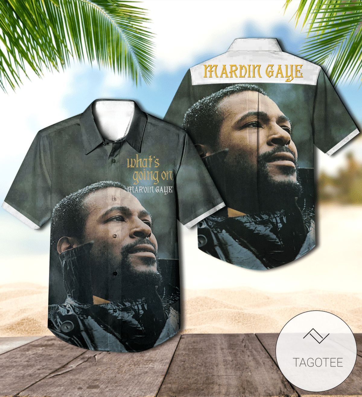 Marvin Gaye Live The Second Live Album Cover Hawaiian Shirt