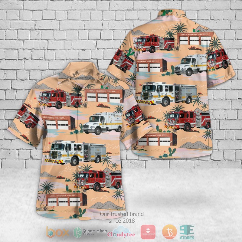 Maryland Clarksburg Fire Deparetment Station No.35 Hawaiian shirt