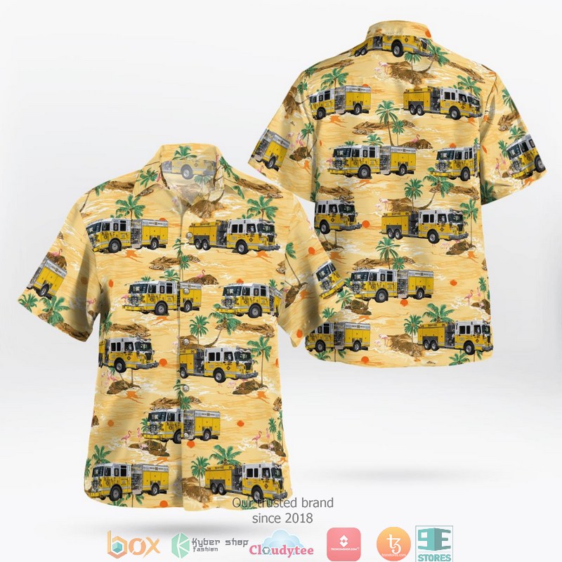 Maryland Clarksburg Fire Deparetment Station No.35 Hawaiian shirt