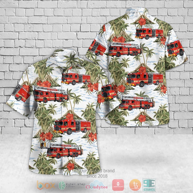 Maryland Cabin John Park Volunteer Fire Department Hawaiian Shirt