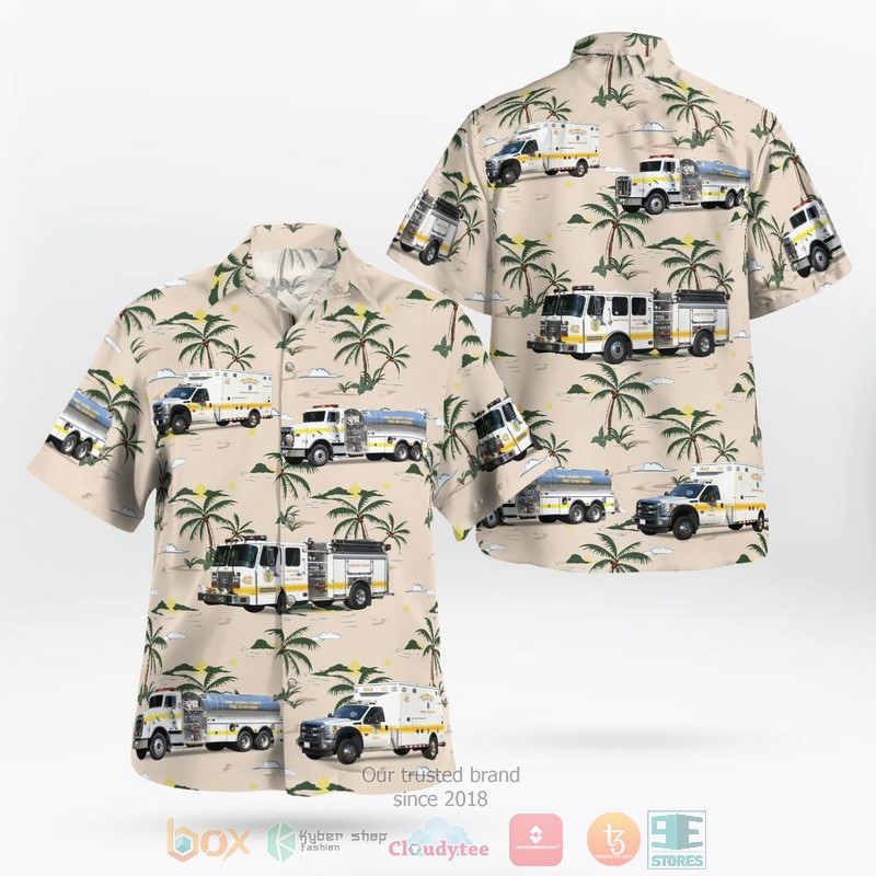 Maryland Cabin John Park Volunteer Fire Department Hawaiian Shirt