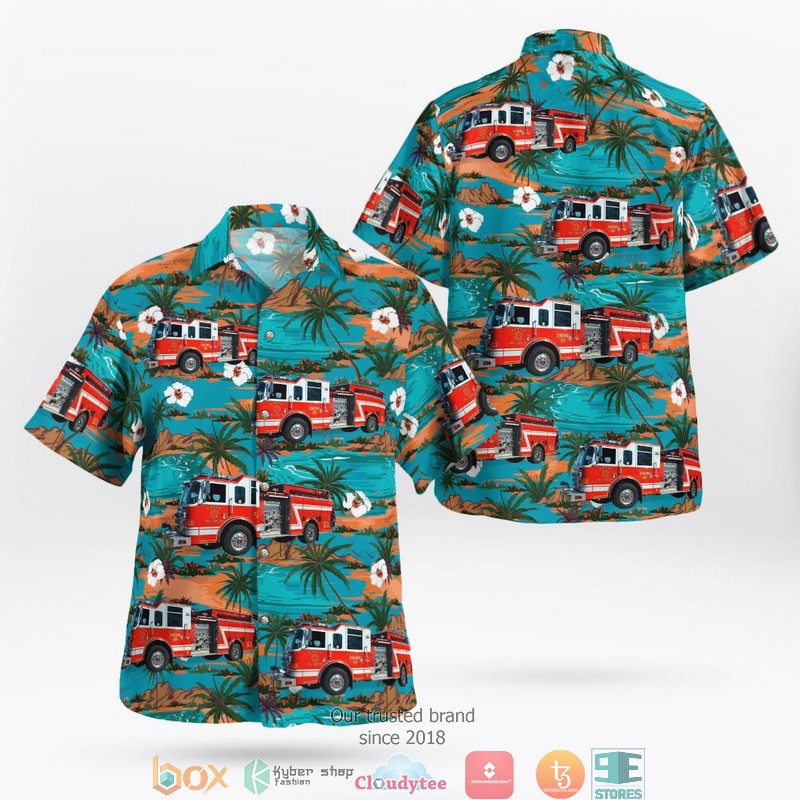 Maryland Harmans Dorsey Fire Company Station 21 Hawaiian shirt