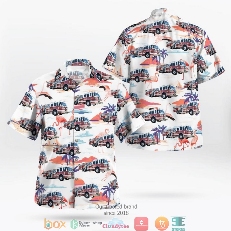 Maryland Howard County Department of Fire and Rescue Services – Glenwood – Station 13 Hawaiian Shirt