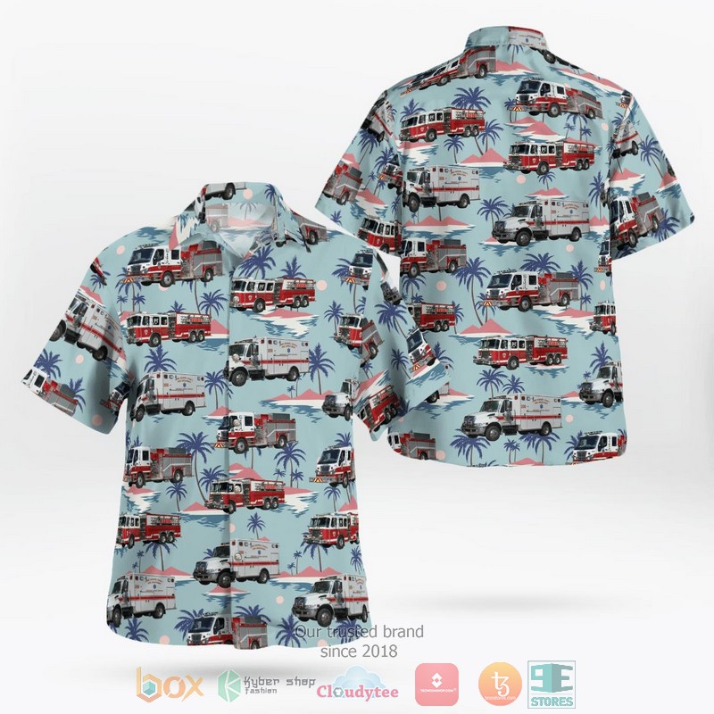 Maryland Hughesville Volunteer Fire Department Hawaiian Shirt