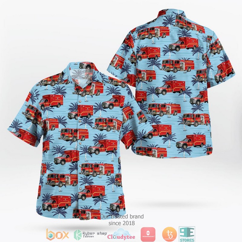 Maryland Middle River Volunteer Fire & Rescue Station 74 Hawaiian Shirt