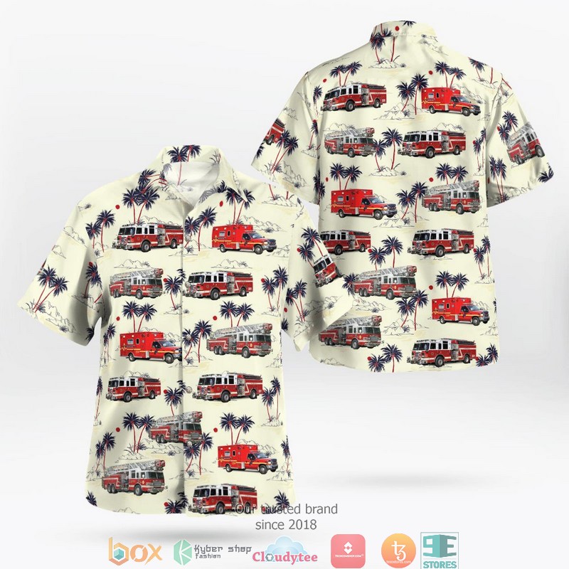 Maryland Marley Fire Company Station 18 Hawaiian Shirt