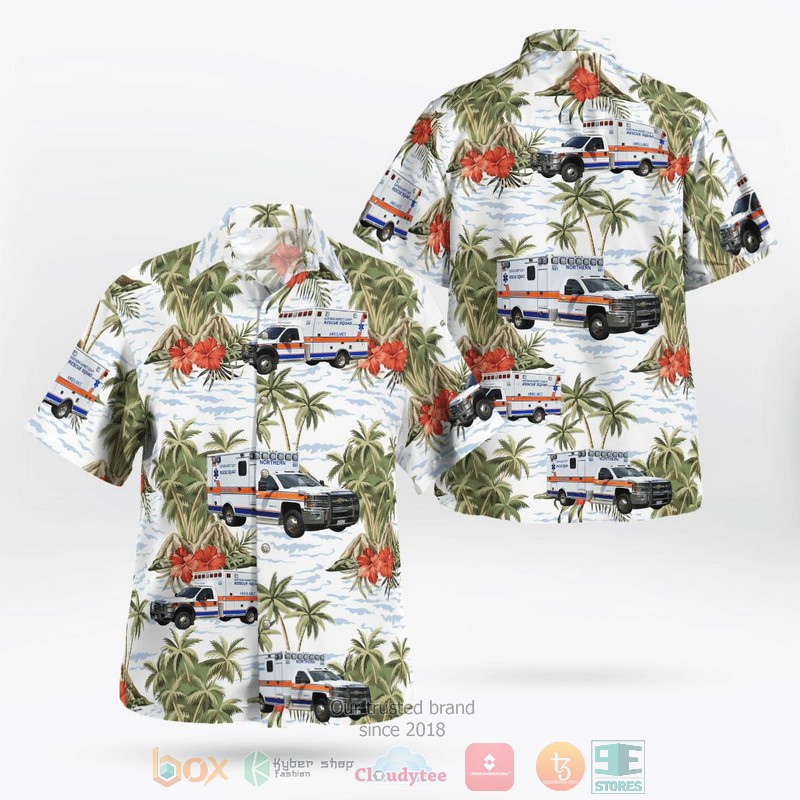 Maryland Middle River Volunteer Fire & Rescue Station 74 Hawaiian Shirt