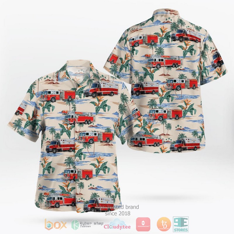 Maryland Silver Hill Volunteer Fire Department & Rescue Squad Hawaiian Shirt