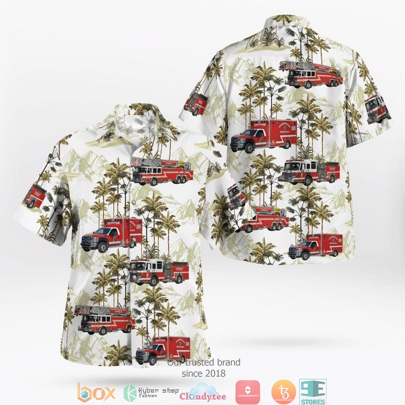 Maryland Queenstown Volunteer Fire Department Company 3 Hawaiian Shirt