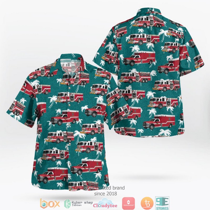 Maryland Odenton Volunteer Fire Company Station 28 Hawaiian shirt