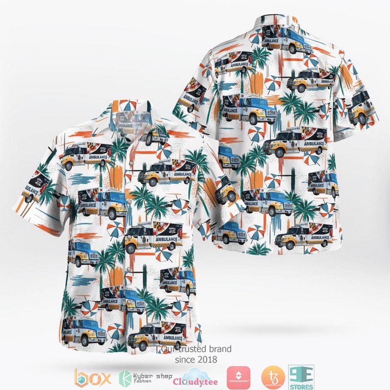 Maryland Southern Garrett County Rescue Squad Hawaiian shirt