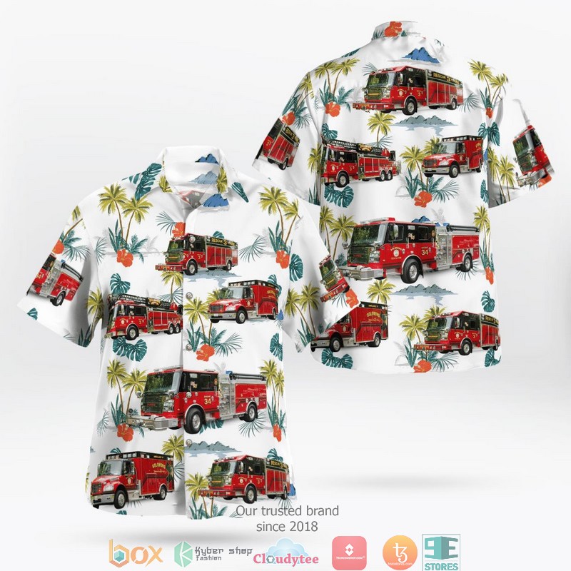 Maryland South Glen Burnie Fire Company Station 26 Hawaiian shirt