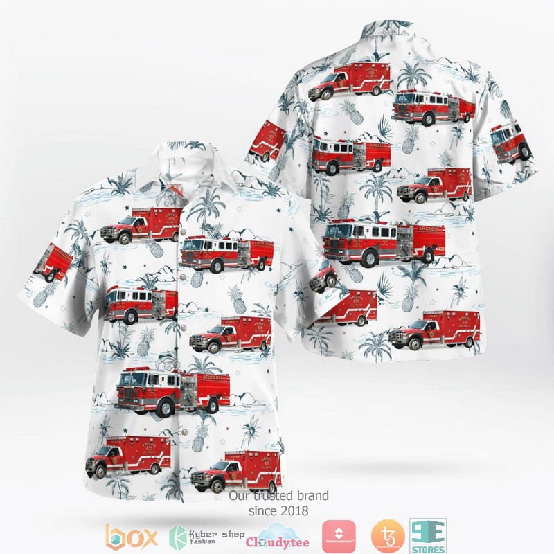 Maryland Woodlawn Volunteer Fire Company Station 33 Hawaiian Shirt