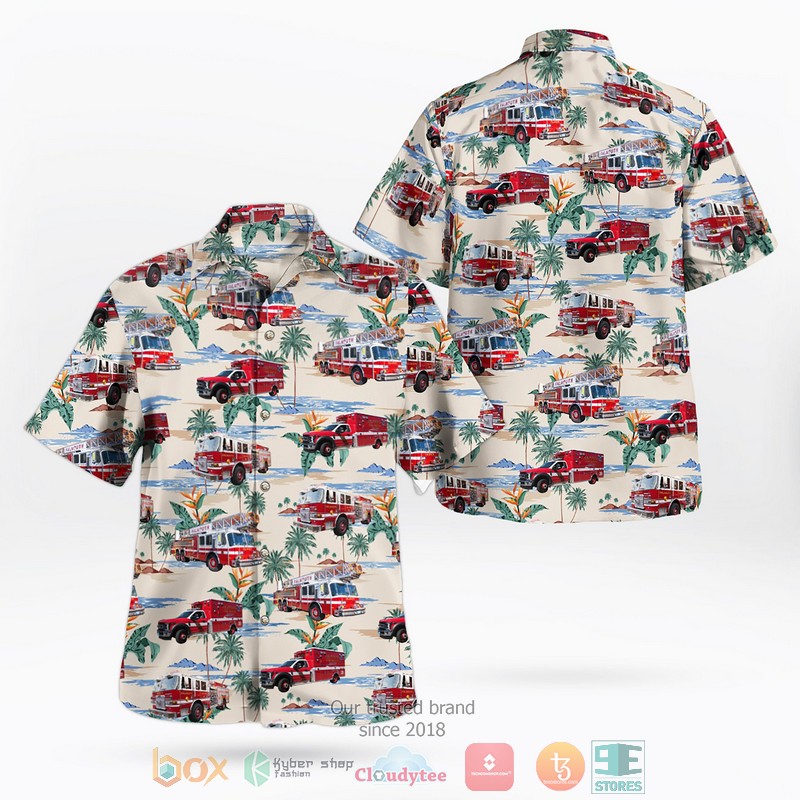 Massachusetts Boston Fire Department Hawaiian Shirt