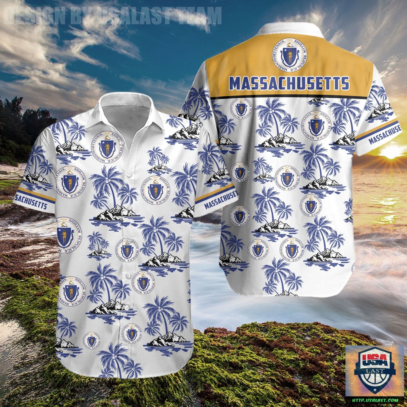 Massachusetts State Dog Boston Terrier Hawaiian Shirt