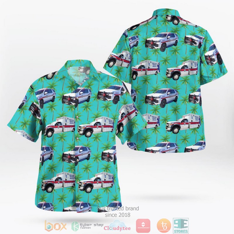 Massachusetts State Police Eurocopter EC 135T2+ Hawaiian Shirt