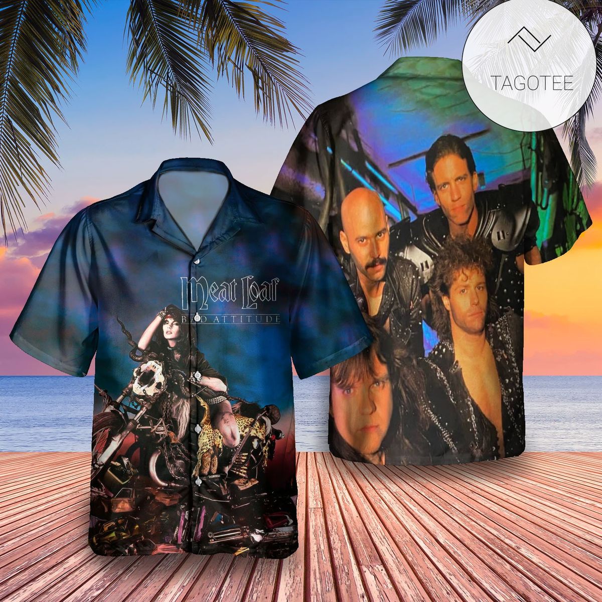 Meat Loaf Bat Out Of Hell Album Cover Hawaiian Shirt