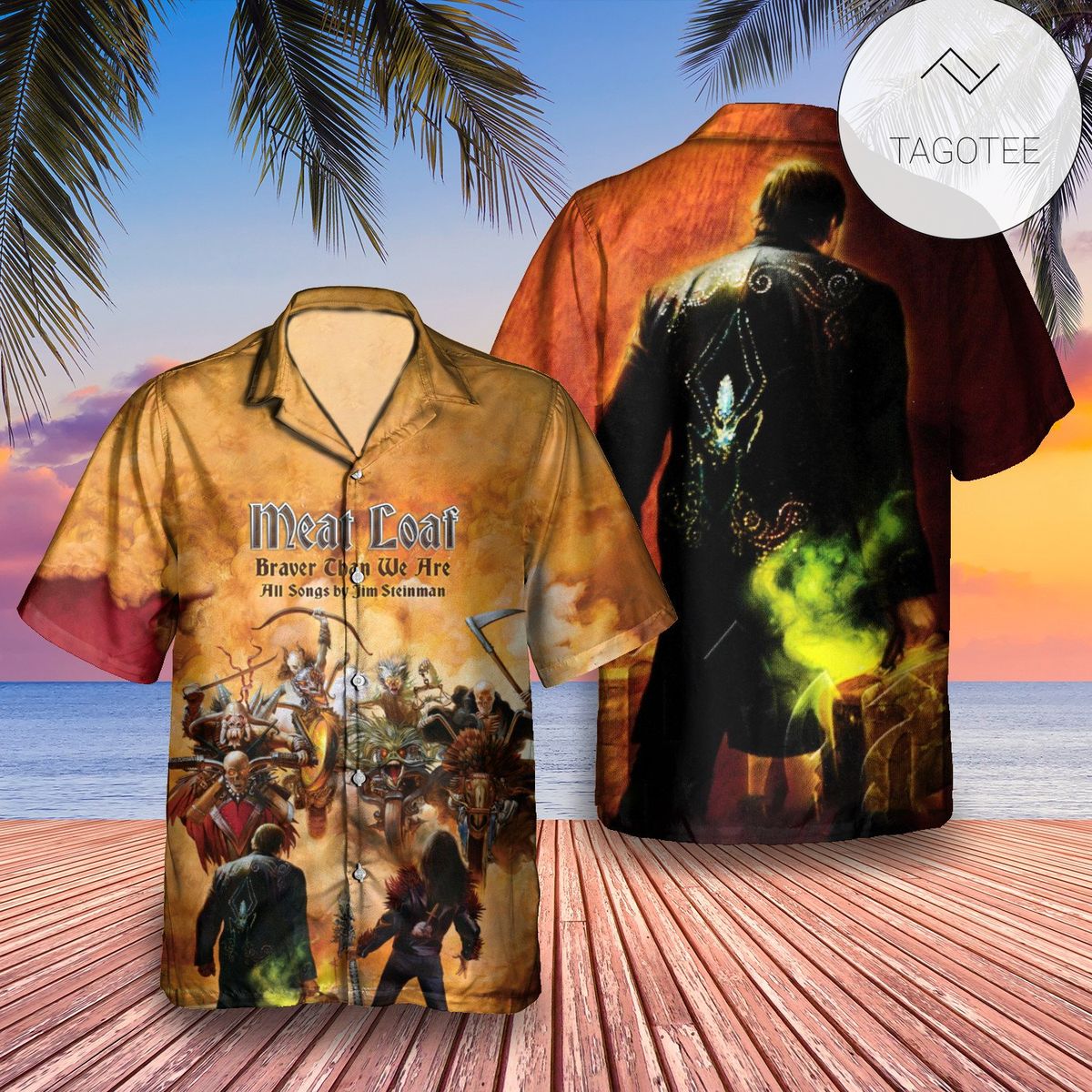 Meat Loaf Live At Wembley Album Cover Hawaiian Shirt