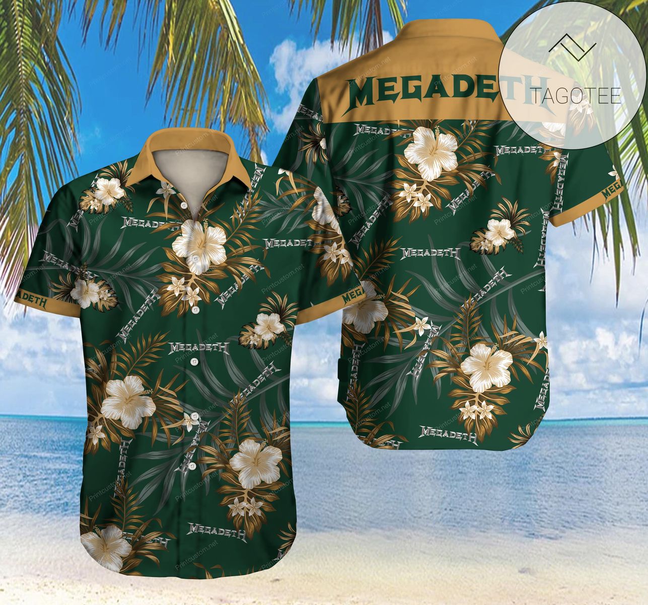 Mega Cool Skull Weed Cannabis Tropical Hawaiian Aloha Shirts