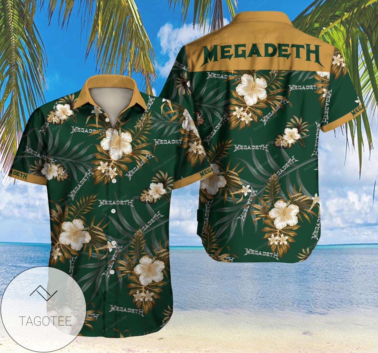 Mega Cool Skull Weed Cannabis Tropical Hawaiian Aloha Shirts