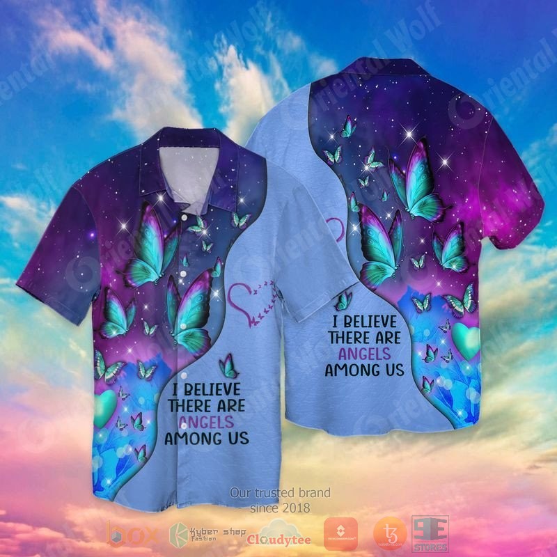 Memorial Day Butterfly I Believe There Are Angels Among Us Hawaiian Shirt