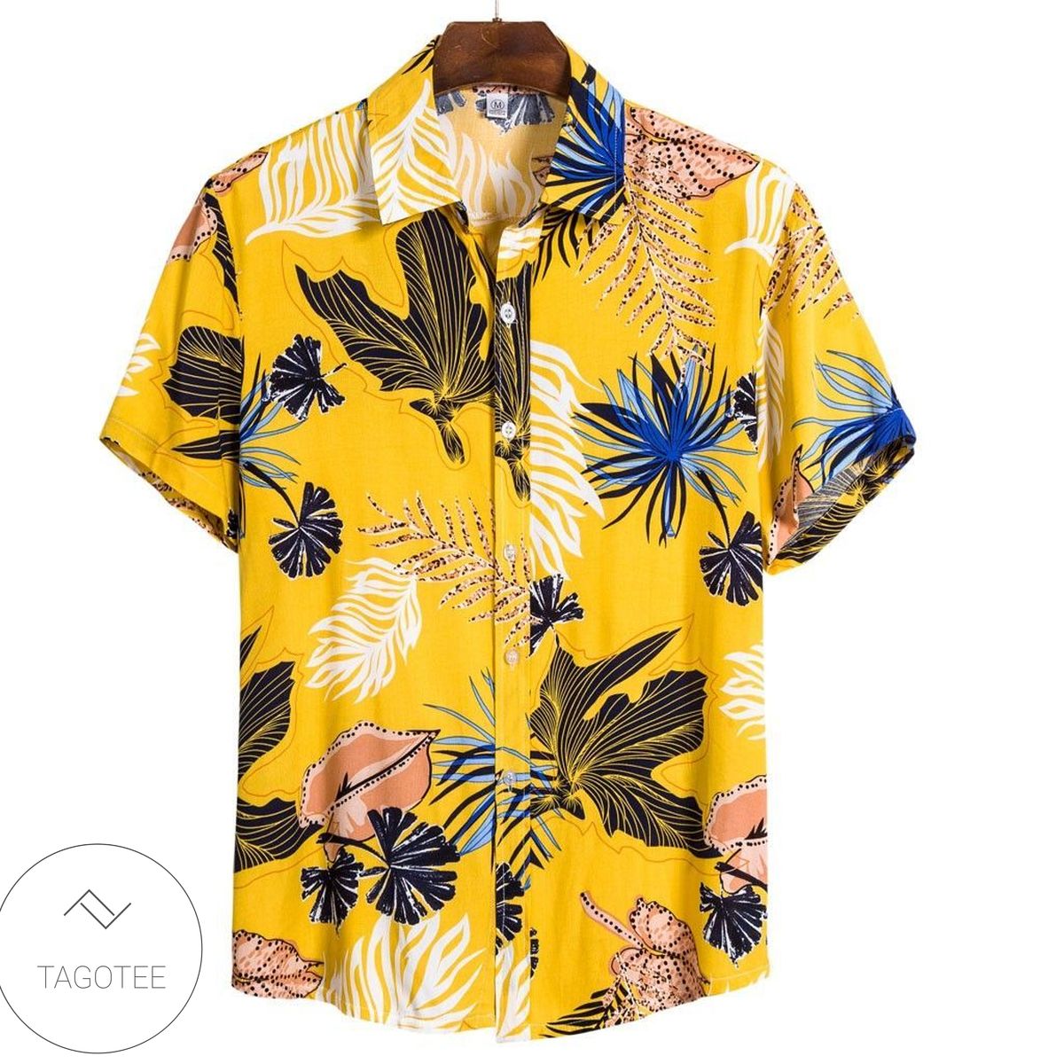 Mens Beach Button Down Hawaiian Mens Front Pocket Aloha Hawaiian Tropical Men Women Beach Wear Short Sleeve Authentic Hawaiian Shirt 2022