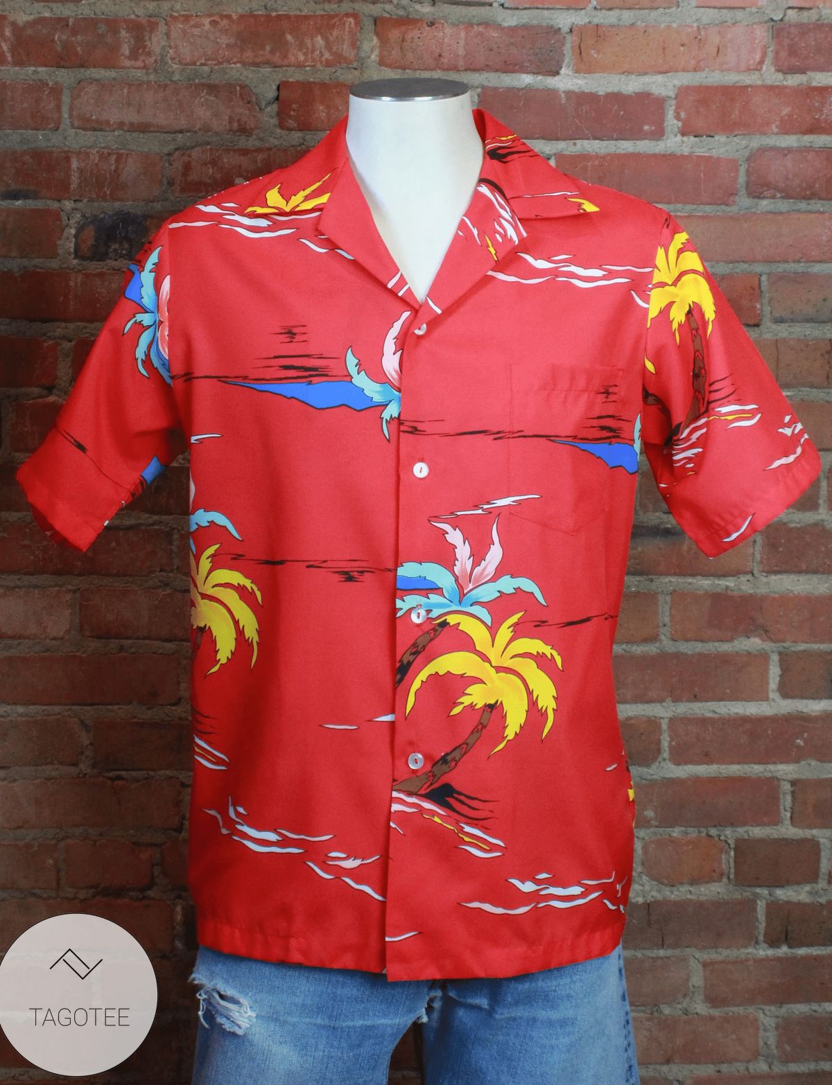 Mens Beach Button Down Hawaiian Mens Front Pocket Aloha Hawaiian Tropical Men Women Beach Wear Short Sleeve Authentic Hawaiian Shirt 2022