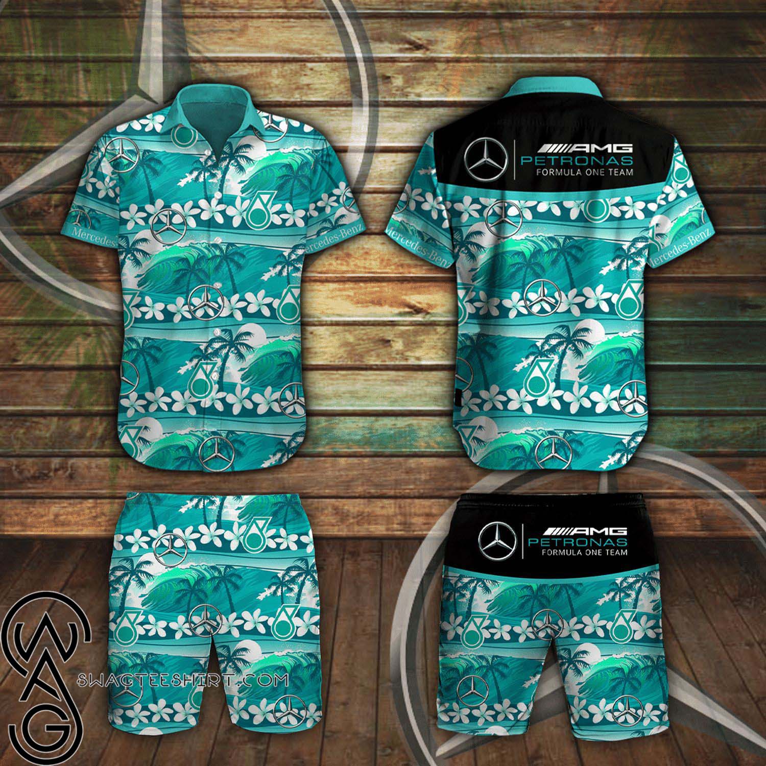 Mercedes Symbol Car Summer Outfits Hawaiian Shirt