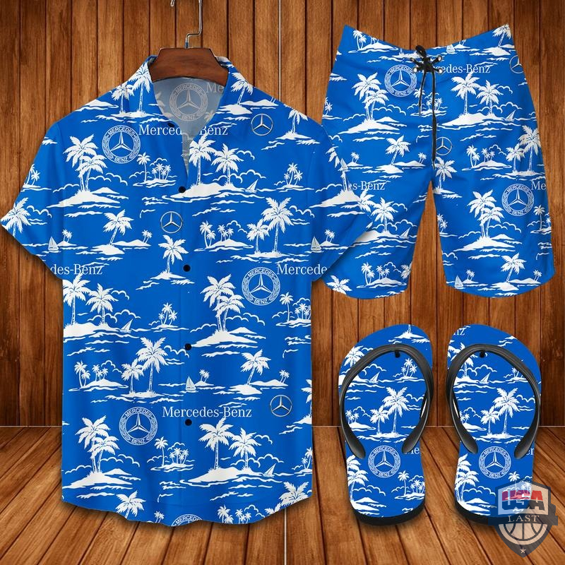 Mercedes Hawaiian Shirt Beach Short