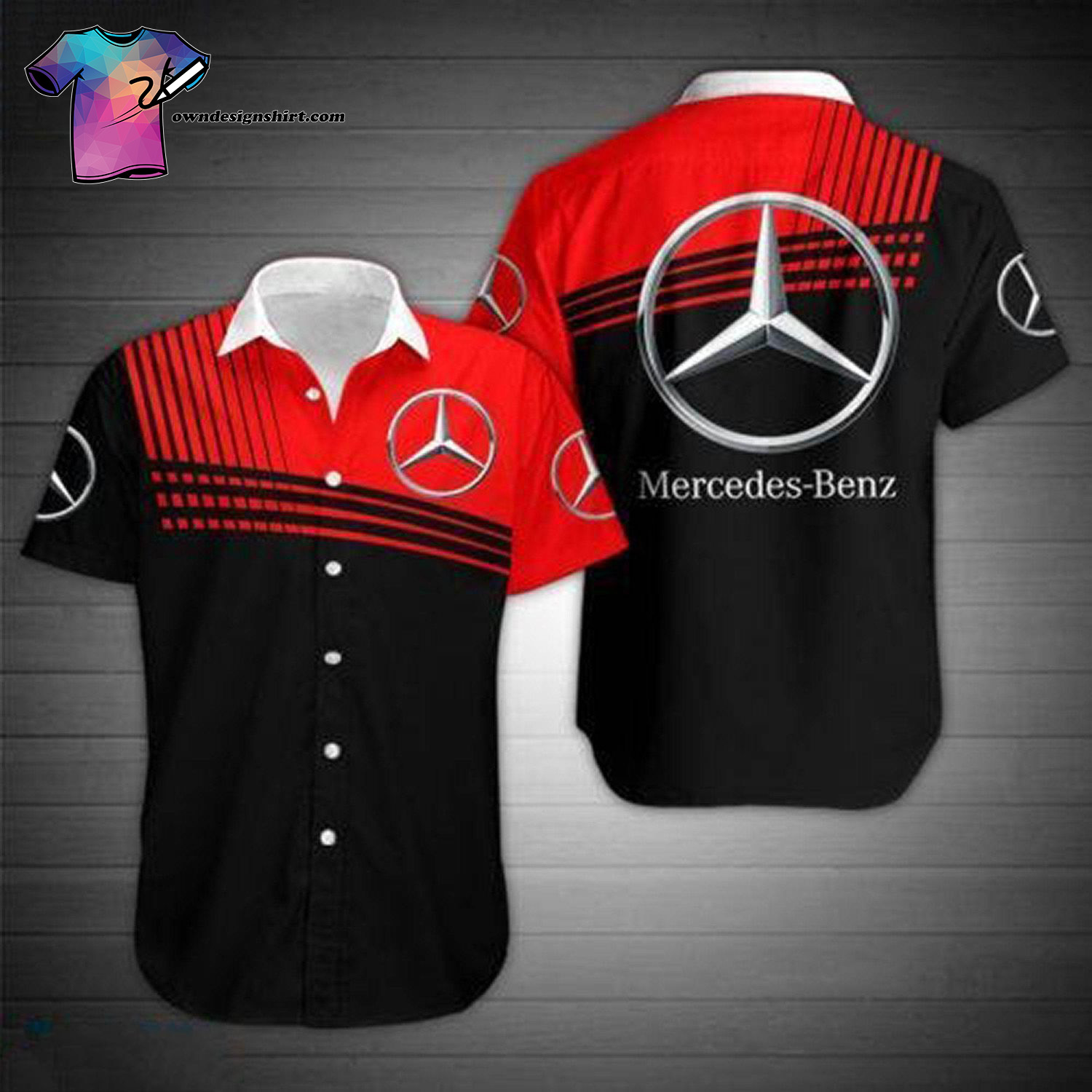 Mercedes AMG Petronas F1 Team Palm Tree All Over Print Summer Vacation Hawaiian Shirt And Beach Shorts