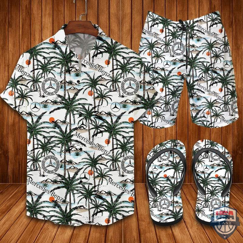 Mercedes Logo Hawaiian Shirt Beach Short