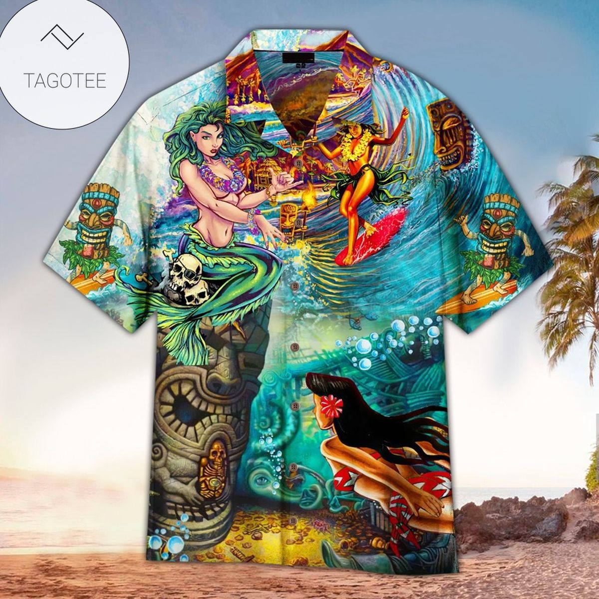 Mermaid Apparel Mermaid Button Up Shirt